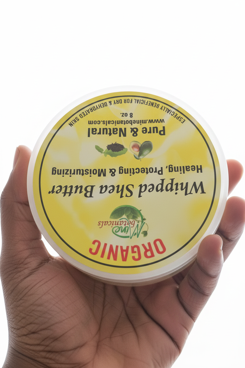 Organic Whipped Shea Butter – Healing, Protecting & Moisturizing (8 oz)